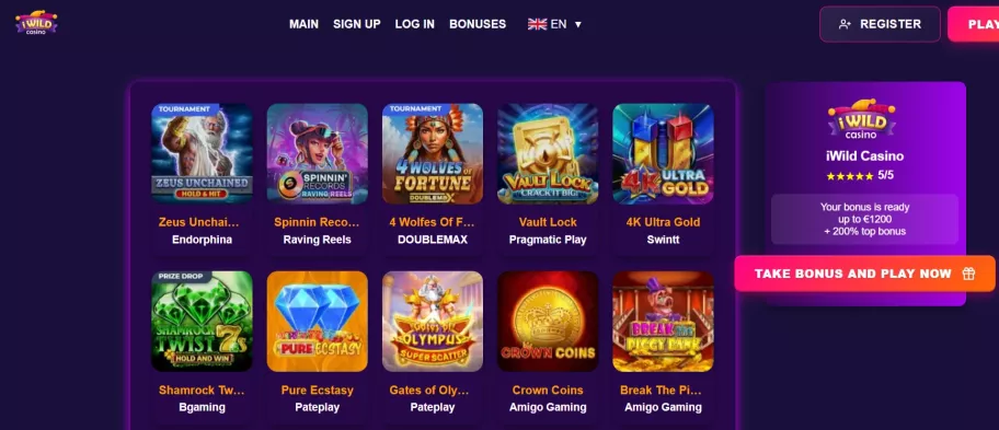 Iwild Casino – 30 darmowych spinów bez depozytu, bonus do 7500 PLN